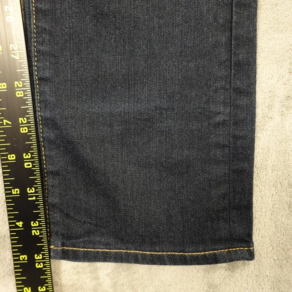 PAIGE Indigo Stream Mid Rise Straight Leg Jeans 26 - Picture 4 of 13